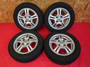 軽自動車に 溝有 ヨコハマ iG60 155/65R13 ニッサン純正 13インチ PCD100 4.5J 4本セット 中古 売切!!