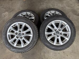 1円売り切り バリ溝 バリ山 スタッドレスタイヤ ホイールセット 205/60R16 ピレリ アイスアシンメトリコ マツダ純正 アクセラマツダ3cx3