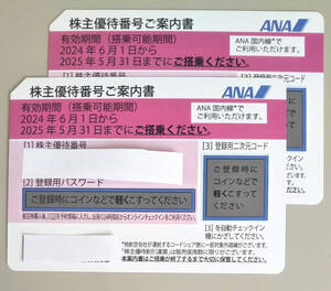 ANA 株主優待券 2枚セット（１） 2025年5月31日まで有効