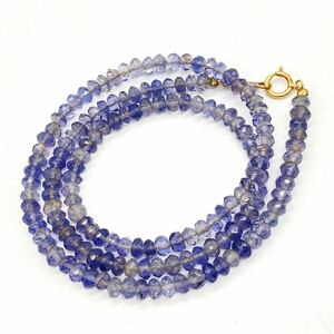 K18!!■タンザナイトネックレス■ n 約8.8g 天然石 アクセサリー accessory necklace cA8