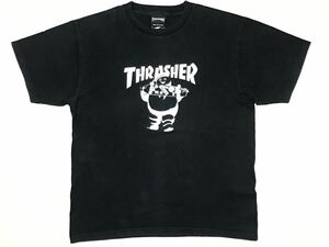 A0414,古着,中古,used,送料無,半袖,Tシャツ,カットソー,THRASHER,スラッシャー,GHOSTBUSTERS,映画,シネマ,マシュマロ,ストリート,FTb0206