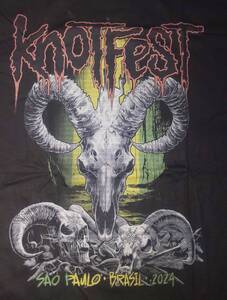 新品未使用 BABYMETAL 出演フェス公式Ｔシャツ KNOTFEST BRASIL 2024 Tシャツ XLサイズ バックプリント有 フェスT ノットフェス ブラジル