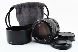 Canon New FD NFD 85mm f/1.8 MFレンズ FDマウント [美品] BT-52 レンズフード ポーチ付き