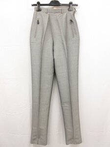 ヴィンテージ 未使用【エルメス HERMES】デットストック PANTARON KELLY 絹100％ パンツ スラックス(レディース)36 グレー 仏製□17LP2434