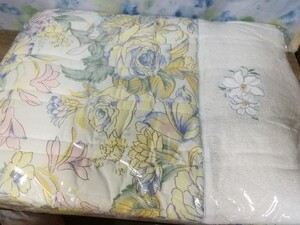 g_t D785 ☆肌掛けふとん サイズ：150cm×200cm 花柄 ブルー系 寝具 【未使用保管品】