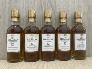 [S5-32]【未開栓】The MACALLAN マッカラン 12年 ミニボトル 50ml 5本まとめ 40% ハイランド シングル モルト スコッチ ウイスキー