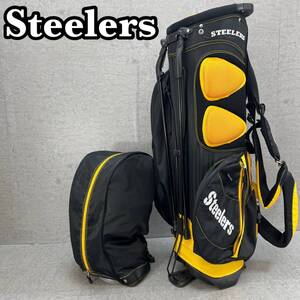 Steelers　スティーラーズ NFL　アメリカンフットボールチーム　キャディバッグ スタンド式　9.5型（約24cm）14分割　2.4Kg ナイロン