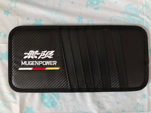 送料無料！MUGEN　無限ロゴ　カーボン調　サンバイザー　カード・CDホルダー　Ｓ６６０　シビック　アコード　インテグラ　オデッセイ