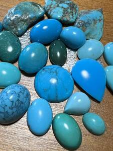 送料無料♪ high-gradeターコイズ 訳あり おまとめ k 24 天然トルコ石 ルース turco turquoise jewelry インディアンジュエリー