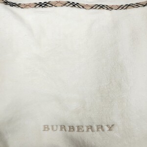 【訳有】 BURBERRY バーバリー 高級シール織り シングル毛布 オフホワイト 140×200 品番FLF 1001280 高級肌触り 西川産業 日本製 シミ有