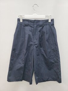 ◇ Dickies ディッキーズ ツータック 無地 ハーフ ショート パンツ サイズS ネイビー メンズ P