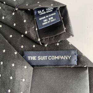 THE SUIT COMPANY（ザスーツカンパニー） 黒ドットネクタイ