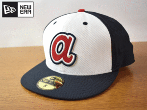 K192《未使用品》NEW ERA ニューエラ 59FIFTY【8 - 63.5cm】ATLANTA BRAVES ブレーブス MLB フラット 帽子 キャップ USモデル