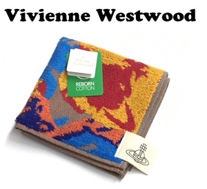 【Vivienne Westwood】(NO.4210）ヴィヴィアンウエストウッド タオルハンカチ マルチカラー　ORB　未使用　25cm