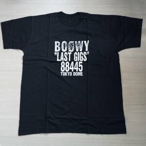 当時物 1988年 BOOWY A⑭ Tシャツ 黒 LAST GIGS 88445 TOKYO DOME 新品 グッズ 氷室京介 布袋寅泰