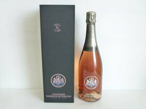 63457◆古酒/未開栓 BARONS DE ROTHSCHILD/バロン ド ロスチャイルド ブリュット ロゼ シャンパン 12% 750ml 元箱 BRUT ROSE CHAMPAGNE◆