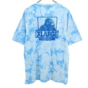 エクストララージ タイダイ バックプリント 半袖 Tシャツ L ブルー系 XLARGE メンズ