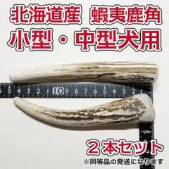 小・中型犬用　蝦夷鹿の角　2本セット　北海道産　犬　おもちゃ　シカ　ツノ