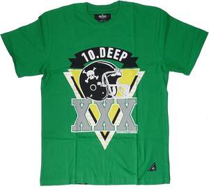 [並行輸入品] 10 DEEP テンディープ XXXロゴ 半袖 Tシャツ (グリーン)　[M]