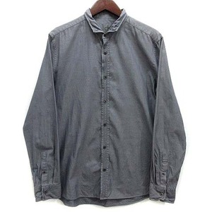 カルバンクラインシーケー Calvin Klein C.K ワイヤー タイニーカラー オックスフォード シャツ 長袖 グレー XL メンズ