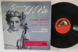 英LP Gioconda De Vito, Rudolf Schwarz Brahms - Brahms Violin Concerto ALP1104 HIS MASTERS VOICE /00260