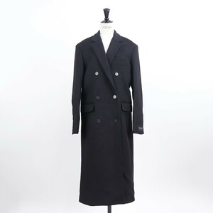 【新品】メゾン キツネ ロングコート JW02203WM0020 ブラック MAISON KITSUNE P198 34