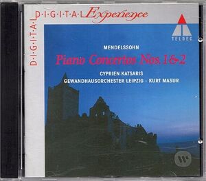 メンデルスゾーンP協№1&№2=K.マズア&LゲヴァントハウスO,Pと弦楽合奏のための協奏曲イ短調=Jローラ&フランツリスト室内O,C.カツァリスPf