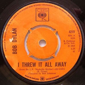 英7inch◆I THREW IT ALL AWAY / DRIFTER