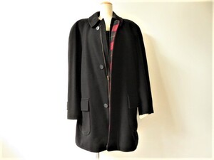 ■上質美品 イタリー製【SCAPA】スキャパ 高級 ウール ロングコート ネイビー【48】大きなサイズ キングサイズ 3L 4L XXXL 15号 17号 c513