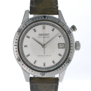 ■ 1円 ～ 正規 中古 ■ セイコー SEIKO ■ クラウン クロノグラフ 5717-8990 ■ ビンテージ ワンプッシュ クロノ ステンレス SS メンズ