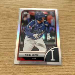 Topps WBC world baseball classic 2023 NICKY LOPEZ italy