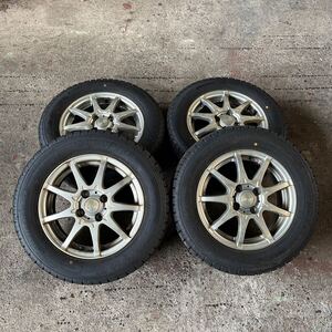 11-T バリ溝　185/65R14 グッドイヤー　ICENAVI7 スタッドレス　14×5.5J ET45 PCD100