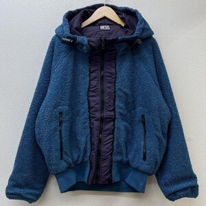 ディーゼル G-TEDDY JACKET ビッグフード ナイロン切替し ボア パーカー ジャケット、上着 ジャケット、上着 S