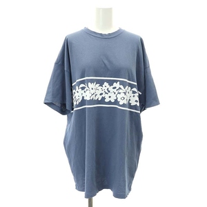 シー SEA GRAPHIC H/S TEE PLUMERIA Tシャツ カットソー 半袖 コットン 2 ダストブルー /NR ■OS レディース