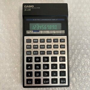 動作品 CASIO カシオ 関数電卓 10桁 計算機 fx-135 計算機 SCIENTIFIC CALCULATOR 当時物 レトロ 現状品 藤872