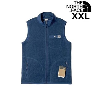 1円～!売切!【正規新品】THE NORTH FACE GORDON LYONS FULL-ZIP VEST フリース ベスト US限定 ロゴパッチ 大きいサイズ(XXL)青 181024-15