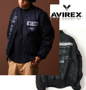 29,480円新品【AVIREX アヴィレックス】REFLECT STENCIL MA-1 FLIGHT JACKET フライトジャケット 黒 M v5827