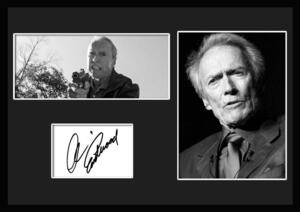 10種類!Clint Eastwood/クリント・イーストウッド/サインプリント&証明書付きフレーム/BW/モノクロ/ディスプレイ (8-3W)