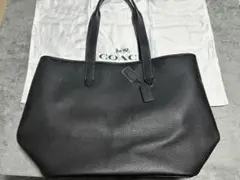 【即日発送／美品】COACH 黒 レザートートバッグ 保存袋付き