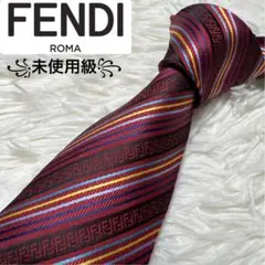 【ズッカ柄】FENDI フェンディ　ブランドネクタイ　シルク