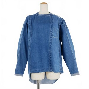 サカイ sacai 16AW Denim Pullover デニム プルオーバー シャツ 長袖 1 インディゴ 16-02693 レディース