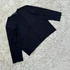 ✨ ユニバーバルミューズ ✨ 日本製 黒色 コットン ポリ カーディガン 長袖
