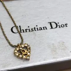 Christian Dior クリスチャンディオール ネックレス ロゴ ハート