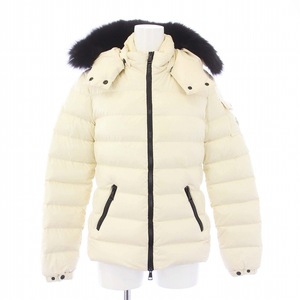 モンクレール MONCLER BADYFUR ダウンジャケット アウター フーディ ジップアップ フォックスファー 0 XS ベージュ /KH レディース