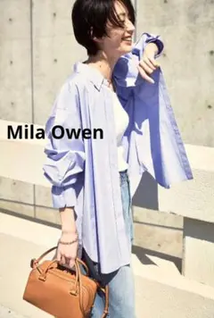 Mila Owen 2サイズ袖スリット釦ダウンシャツ 春夏デザインシャツ羽織