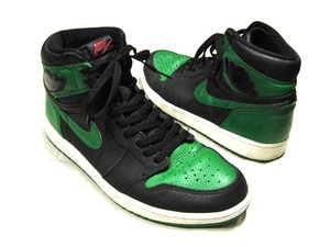 NIKE 28㎝ ナイキ 555088-030 エア ジョーダン 1黒 緑 Air Jordan 1 Retro High OG Black/Pine Green ブラック グリーン