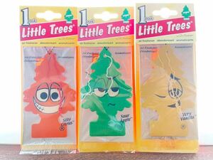 【送料無料】 廃盤 希少 little trees リトルツリー サシリーシトラス サワーアップル ベリーバニラ セット 新品 未開封 旧パッケージ 顔