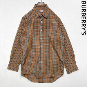 バーバリー　BURBERRY　ヴィンテージ　90年代　ノバチェック　長袖シャツ　メンズ　A37-78サイズ(S相当)