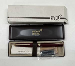 モンブラン MONTBLANC 万年筆 585刻印 ケース有 筆記未確認 ボルドー 49j-11-1