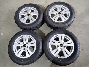 YS14296【送料無料195/65R15】セレナ オーリス ルミオン RN4ストリーム等 中古スタッドレス ★15×6J 114.3/5H ET43★1円スタート